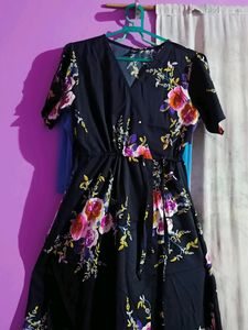 Long Flower Printed Dress