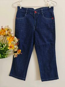 🆕 Blue Denim Cropped Jeans