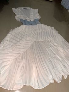elegant white chiffon midi bohemian dress