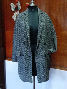 Elegant Herringbone Overcoat
