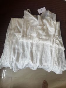 white ruffle dress