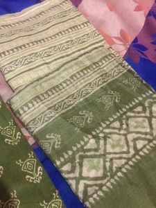 Elegant Green Printed Kurta Fabric