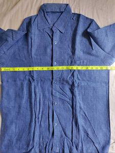 Men's Blue Dotted Casual Shirt