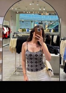 Geometric Print Criss Cross Top