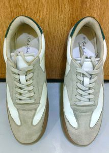 Retro Beige Suede Sneakers
