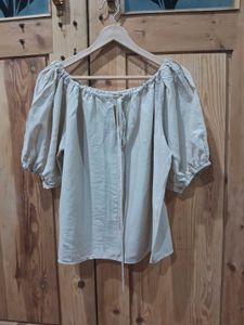 Cream Peasant Top
