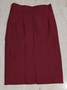 Maroon Pencil Skirt