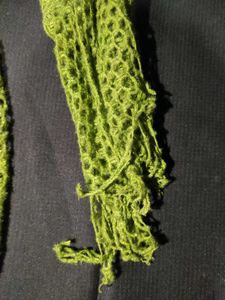 Green Crochet Scarf