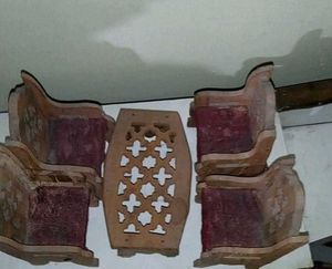 Vintage Miniature Dollhouse Furniture Set