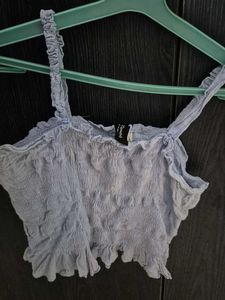 Cute Blue Crop Top