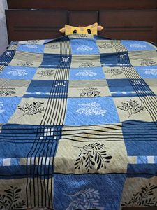 Blue & Beige Bedsheet