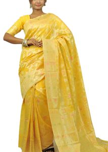 New Banarasi Soft Cotton Linen Saree