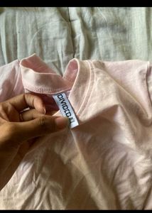 Basic H&m baby Pink fitted T-Shirt