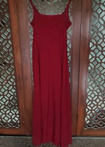 Mid-Split Red Gown