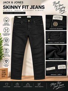Jack & Jones Black Skinny Fit Jeans
