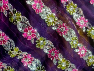 designer Purple Saree
