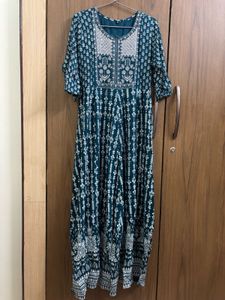 Elegant Teal Embroidered Kurta
