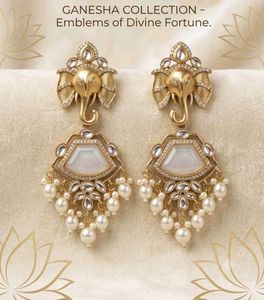 Exquisite Ganesha Jhumka Earrings