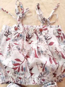 Floral Ruffle Skirt &amp; Crop Top Set