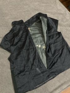 Elegant Embroidered Black Kurta