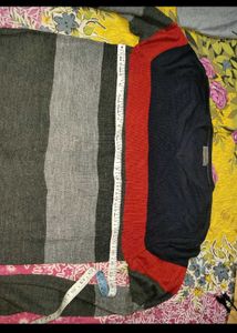 Men's Striped V-Neck Sweater