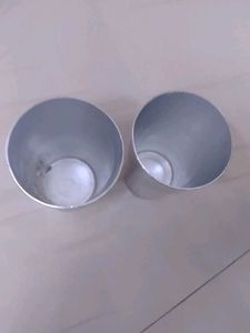 Set of 2 Aluminum Tumblersgerman silver