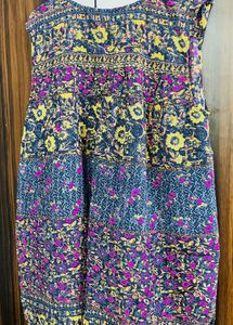 Boho Floral Print Sleeveless Tunic