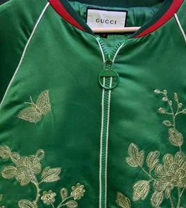 Gucci Green Embroidered Bomber Jacket
