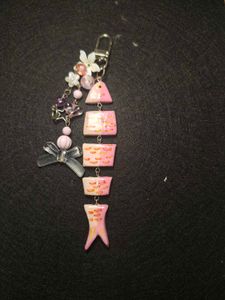 pink fish keychain