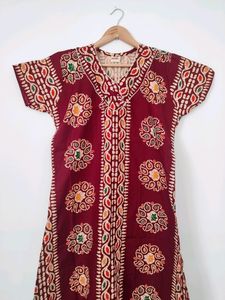 Burgundy Ptinted Nighty (Women)