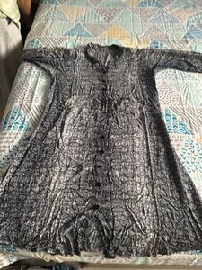 Stylish Black & White Printed Kurta