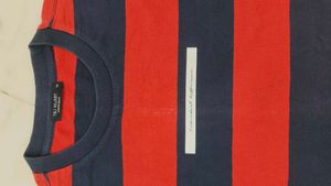 Red &amp; Navy Striped T-Shirt