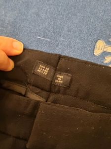 Zara Classic Black Straight Leg Trousers