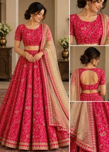 New Pink designer Embroidered Lehenga Choli