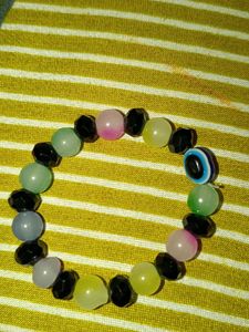 Colorful Beaded Bracelet with evil eye