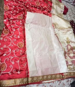 Embroidered silk saree