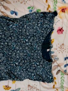 Flowy Floral Bird Print Maxi Dress