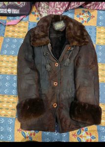 Hollistee fur hoodie and afghan boho coar