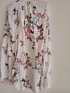 Butterfly Print Peasant Skirt