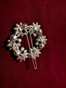 Elegant Pearl &amp; Crystal Hair Clip