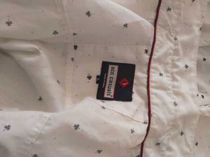 Stylish White Shirt with Black Dots