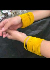 Vibrant Yellow Bangles Set