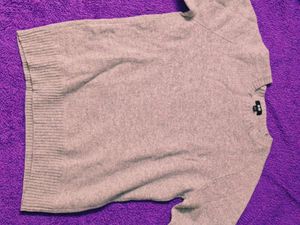 Gray Wool Blend Sweater