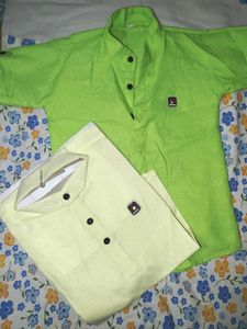 combo offerkids Bright Green Kurta