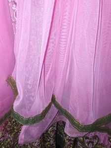 Pink Embroidered Ethnic Gown
