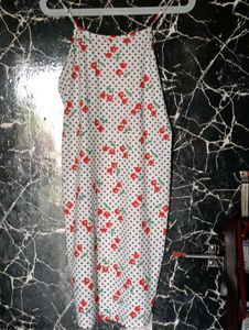 Cute Cherry Print Mini Dress