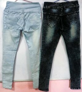 Combo ✨High-Waisted Denim Jeans - Set of 2