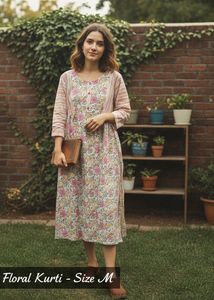 Floral Print Cotton Kurta
