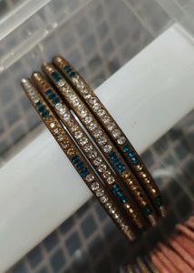 Sparkling Rhinestone Bangles Set