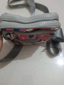 Cute Pink &amp; Blue Floral Crossbody Bag